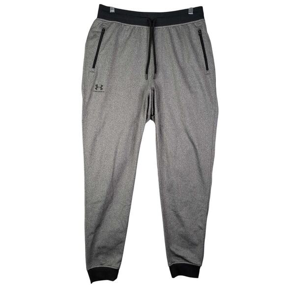 Under Armour UA Sweatpants Joggers Men's Size Large L Gray Loose Coldgear - Picture 2 of 10